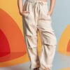 Pantalón parachute beige