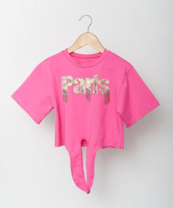 Blusa oversize para niñas fucsia