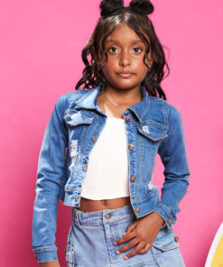 Chaqueta en jean para niñas súper linda.